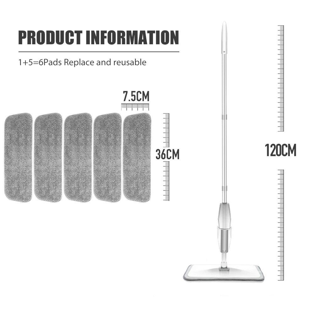 Spraymop- og Kostesæt med Mikrofiberklude