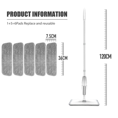 Spraymop- og Kostesæt med Mikrofiberklude