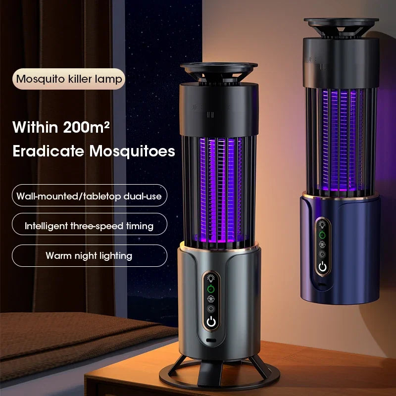 Elektrisk Myggeafviser Lampe med Timer til Indendørs & Udendørs Brug