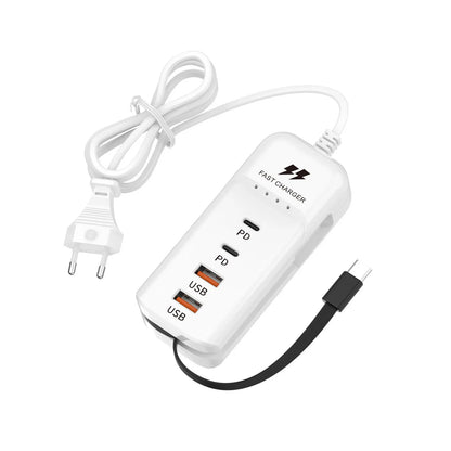 USB-C Hurtigoplader Vægadapter med Flere Porte