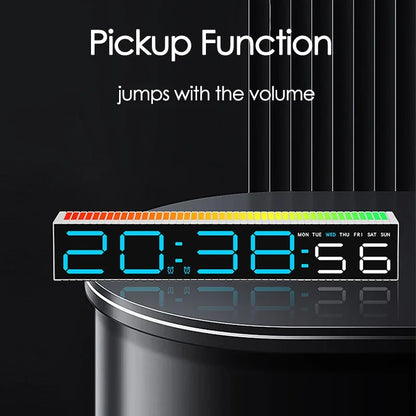 LED-skrivebordsvækkeur med Rytmelys