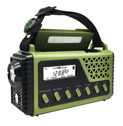 10.000 mAh Solcelledrevet Nødradio med Bluetooth