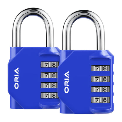 2 Stk. Vandtætte 4-Cifrede Kombinationshængelåse