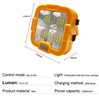 USB Genopladelig LED Solcelleprojektør