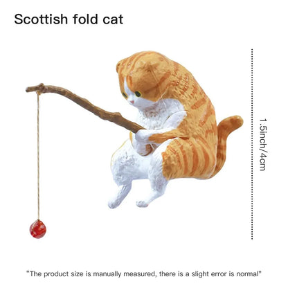 Mini Hængende Katte-Akvarium til Skrivbord