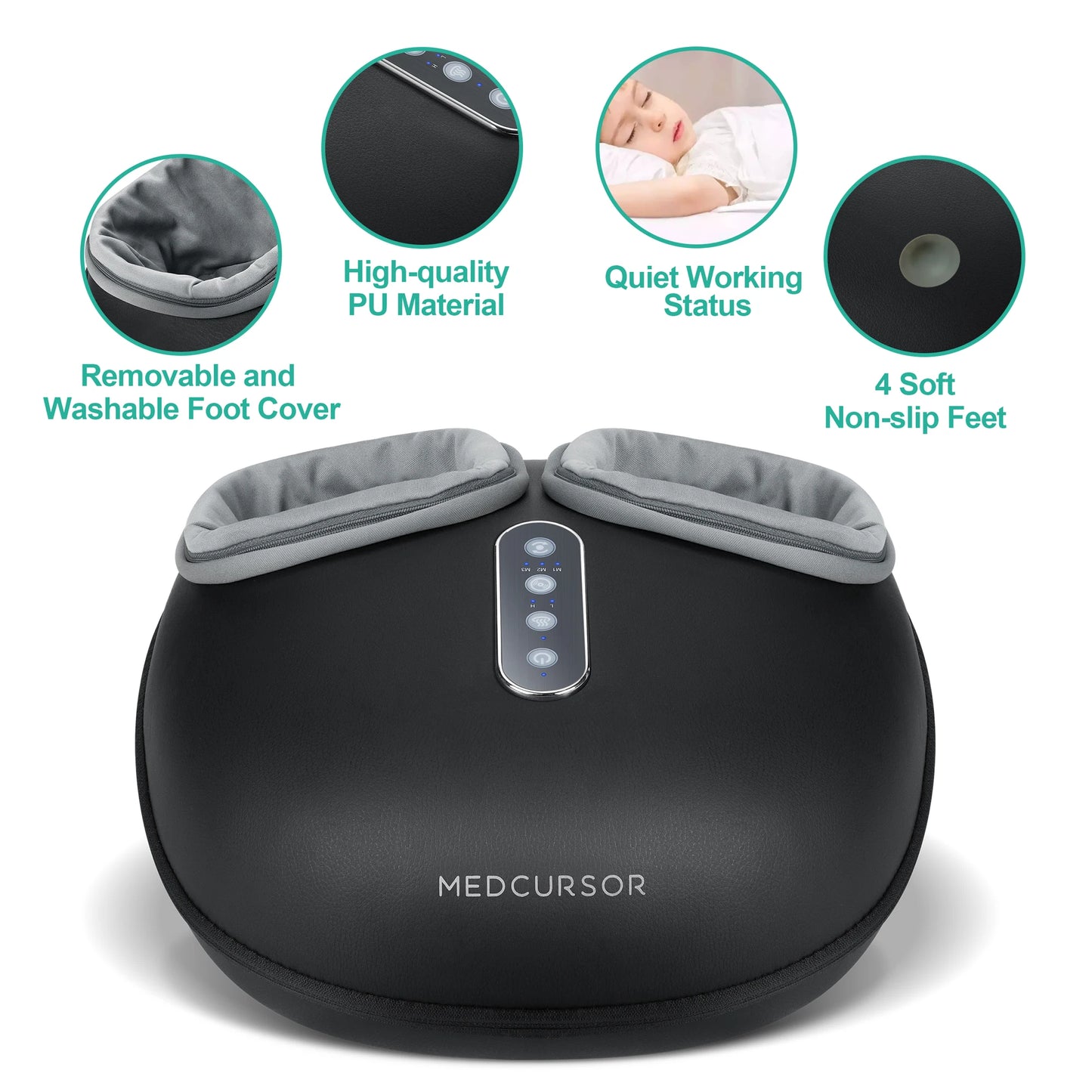 Shiatsu Elektrisk Fodmassager med Varme til Smertelindring