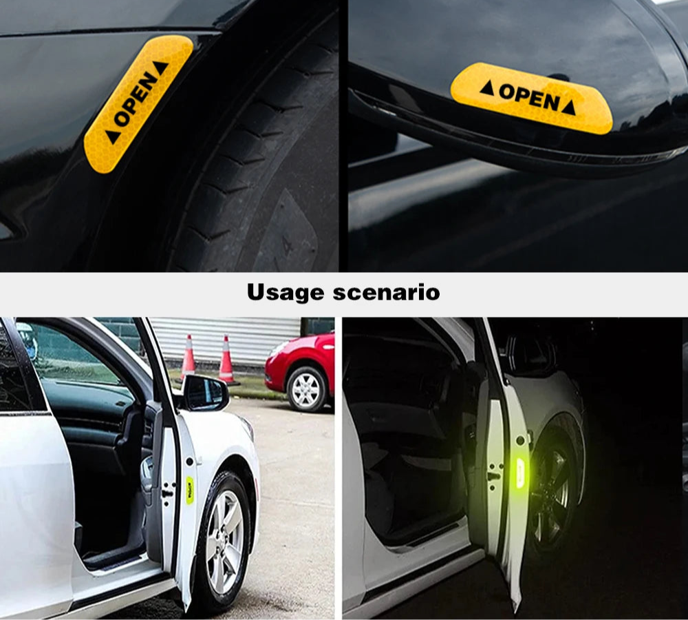 4 stk. Refleksklistermærker til Bildøren