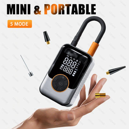 Bærbar Mini Elektrisk Dækpumpe Trådløs Luftpumpe