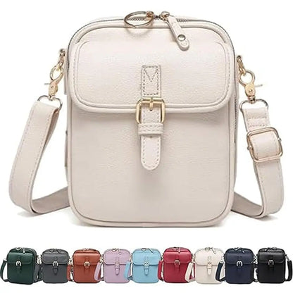 Stor Læder Crossbody Taske til Kvinder