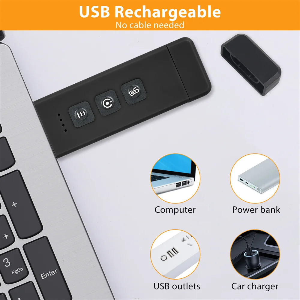 Mini USB Genopladelig LED-boglampe med Klips
