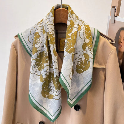 Printet Firkantet Tørklæde til Kvinder
