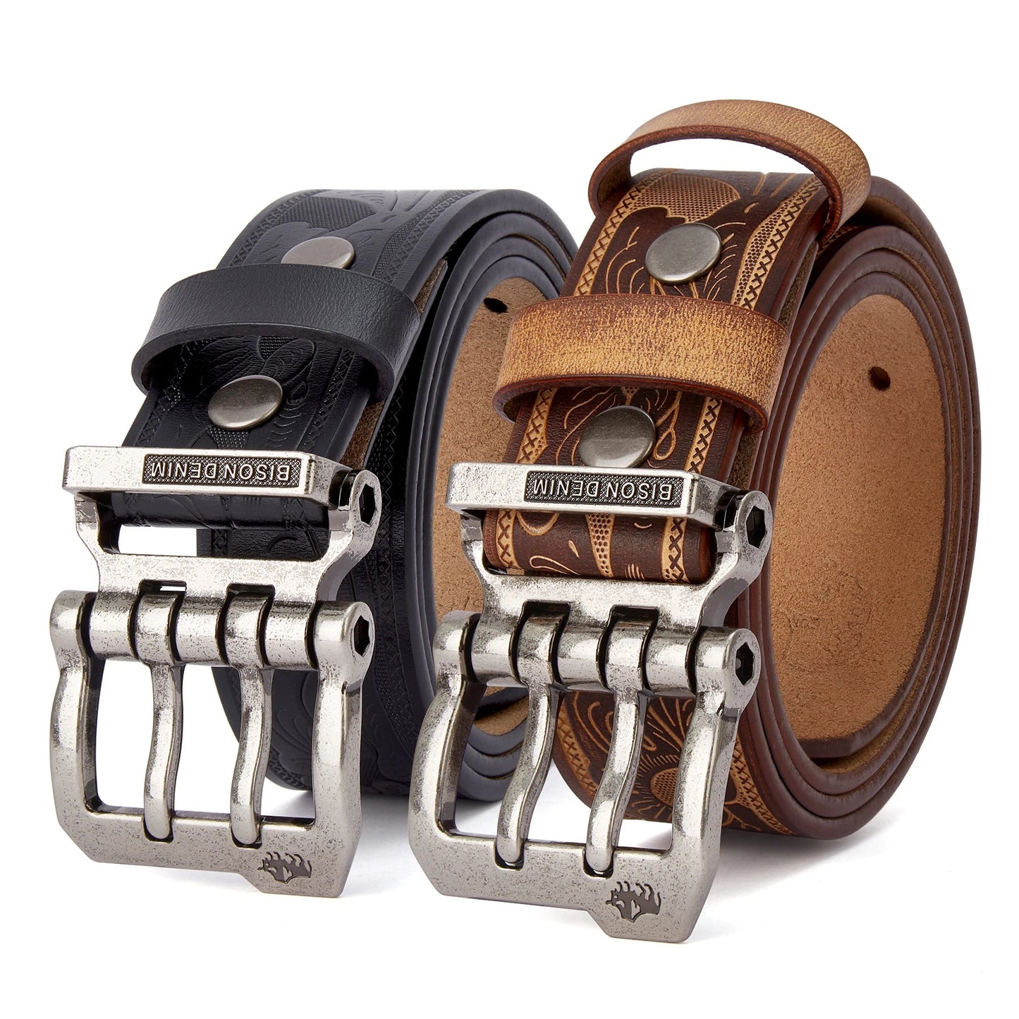 Ægte Læderbælte til Mænd med Nålespænde