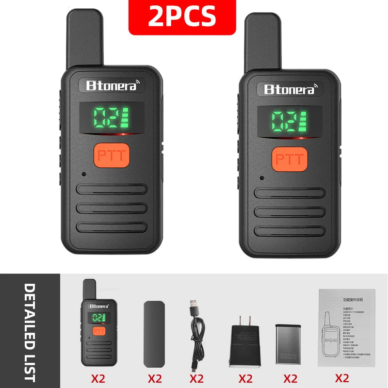 Mini Walkie Talkie med Lang Rækkevidde Radiosæt