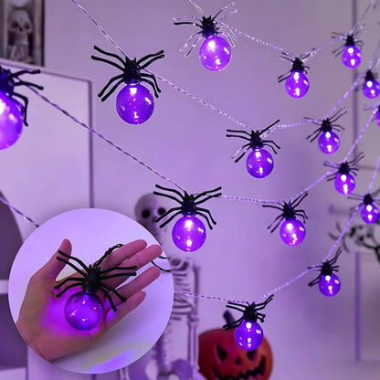 10 LED Spindellys til Halloween
