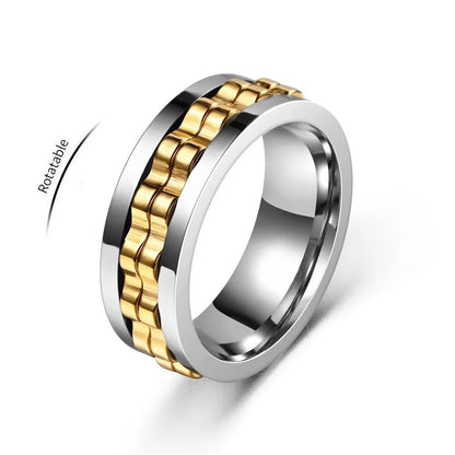 Roterende Antistress-ring i Rustfrit Stål