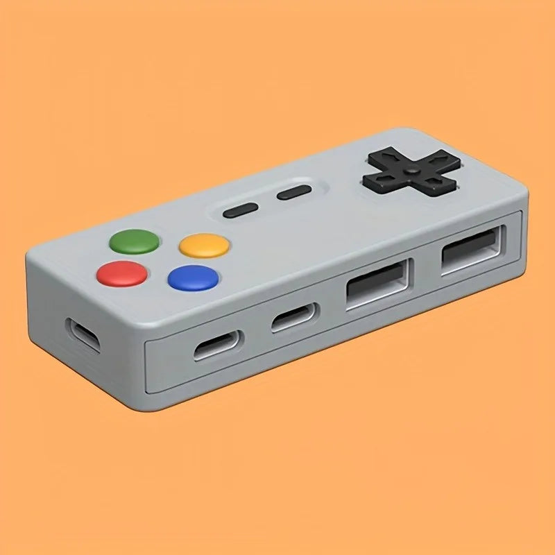 4-i-1 USB-Hub med 2 USB- og 2 Type-C-Porte