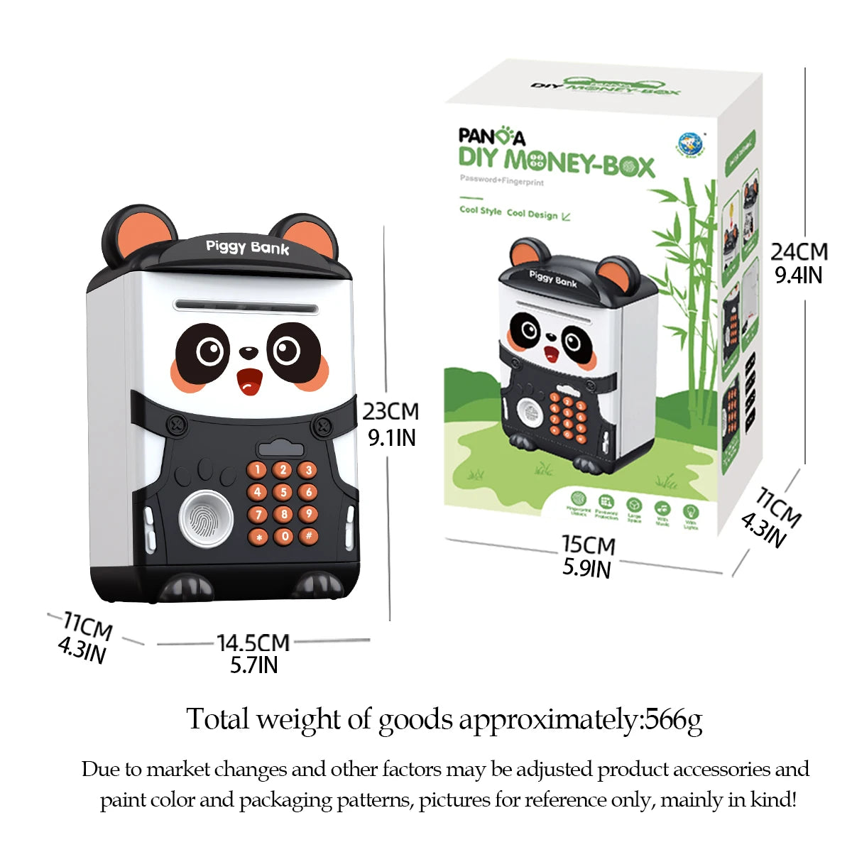 Panda Elektronisk Sparegris til Børn