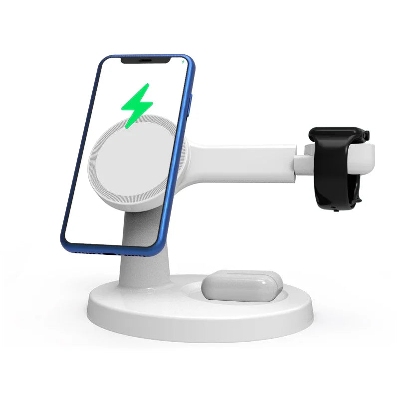 3-i-1 Magnetisk Trådløs Oplader til iPhone, Apple Watch og AirPods