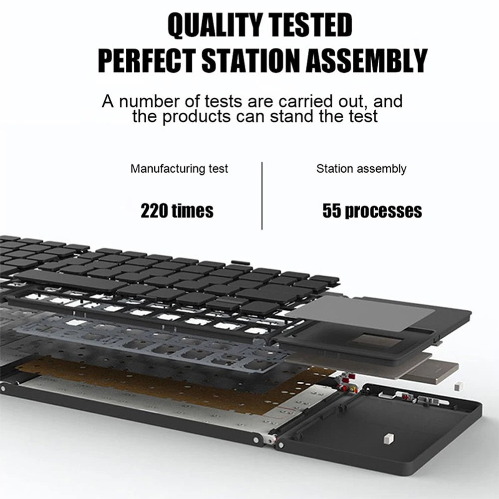 Bærbart Bluetooth Mini Foldbart Tastatur