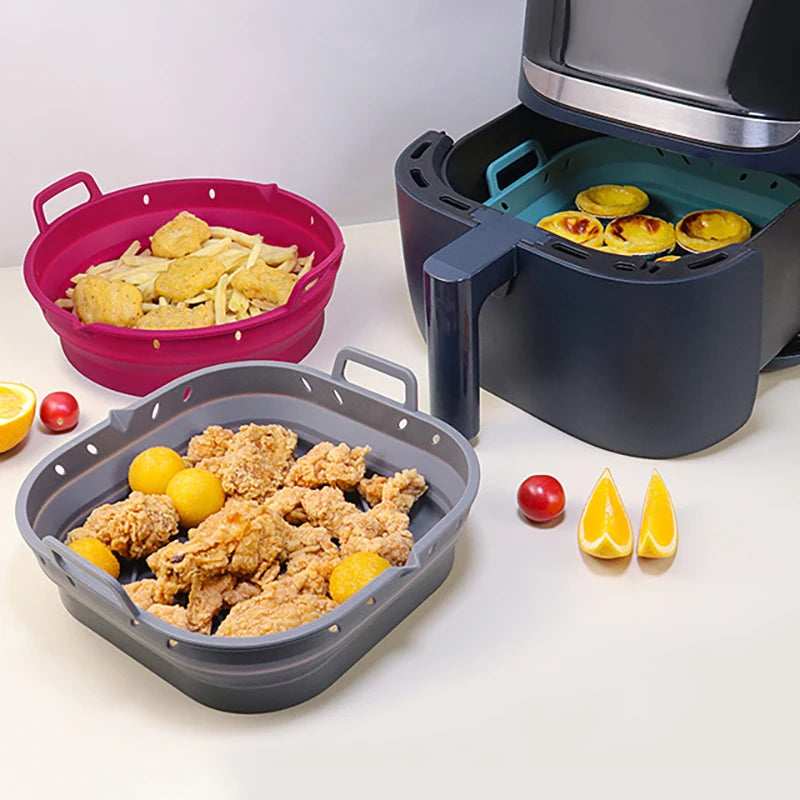 Genanvendelige Silikonebakker til Airfryer 5,5–7,5 L