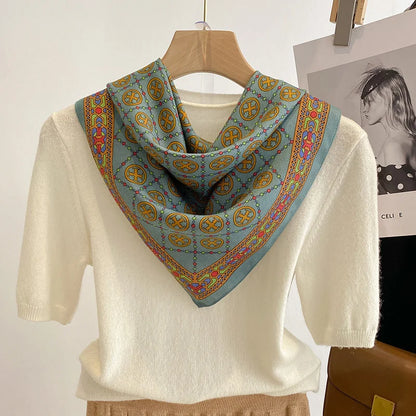 Printet Firkantet Tørklæde til Kvinder