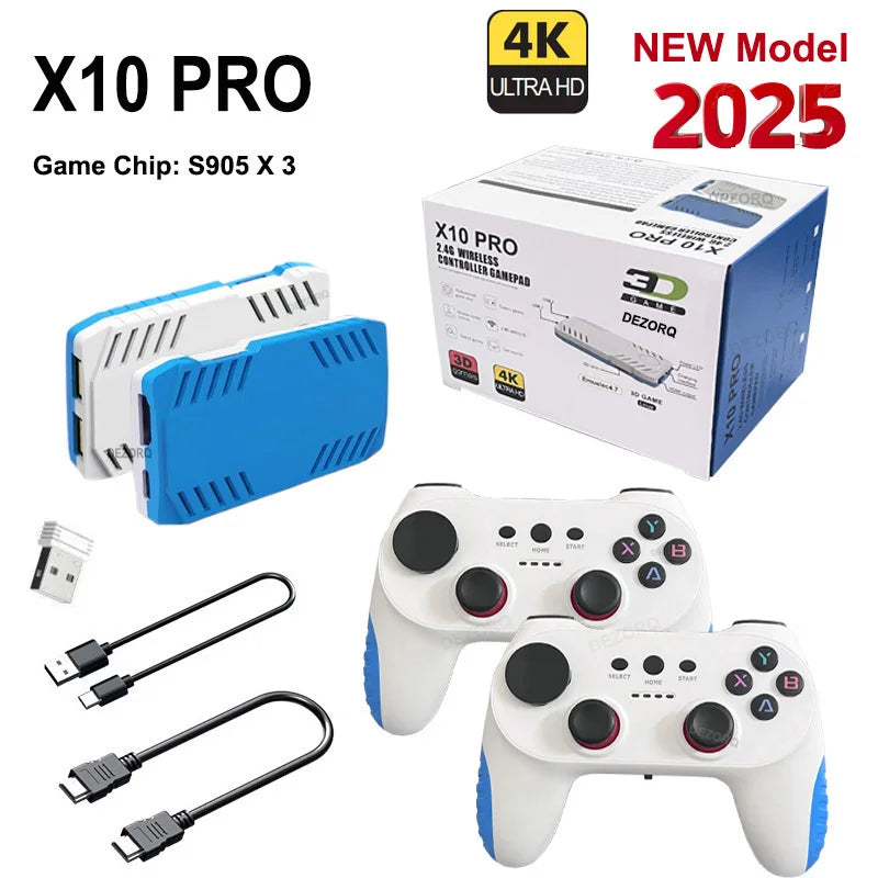 4K Retrospilskonsol med 2 Trådløse Controllere