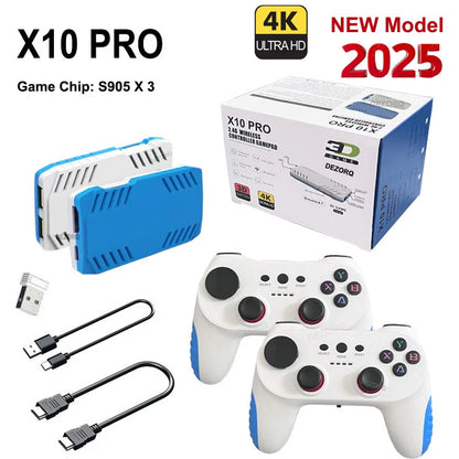 4K Retrospilskonsol med 2 Trådløse Controllere