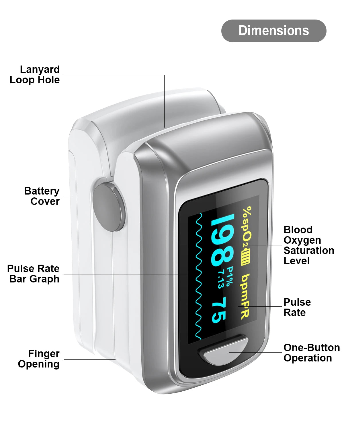 Fingerpulsoximeter med Bluetooth App