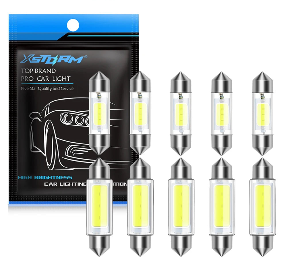 10 stk. LED Loftlys og Nummerpladelys til Bil