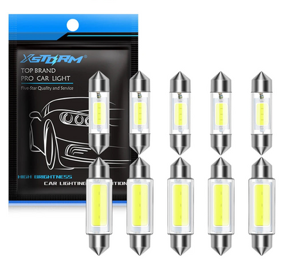 10 stk. LED Loftlys og Nummerpladelys til Bil