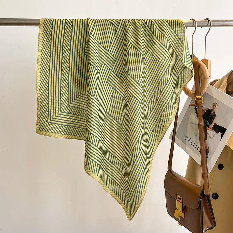 Printet Firkantet Tørklæde til Kvinder