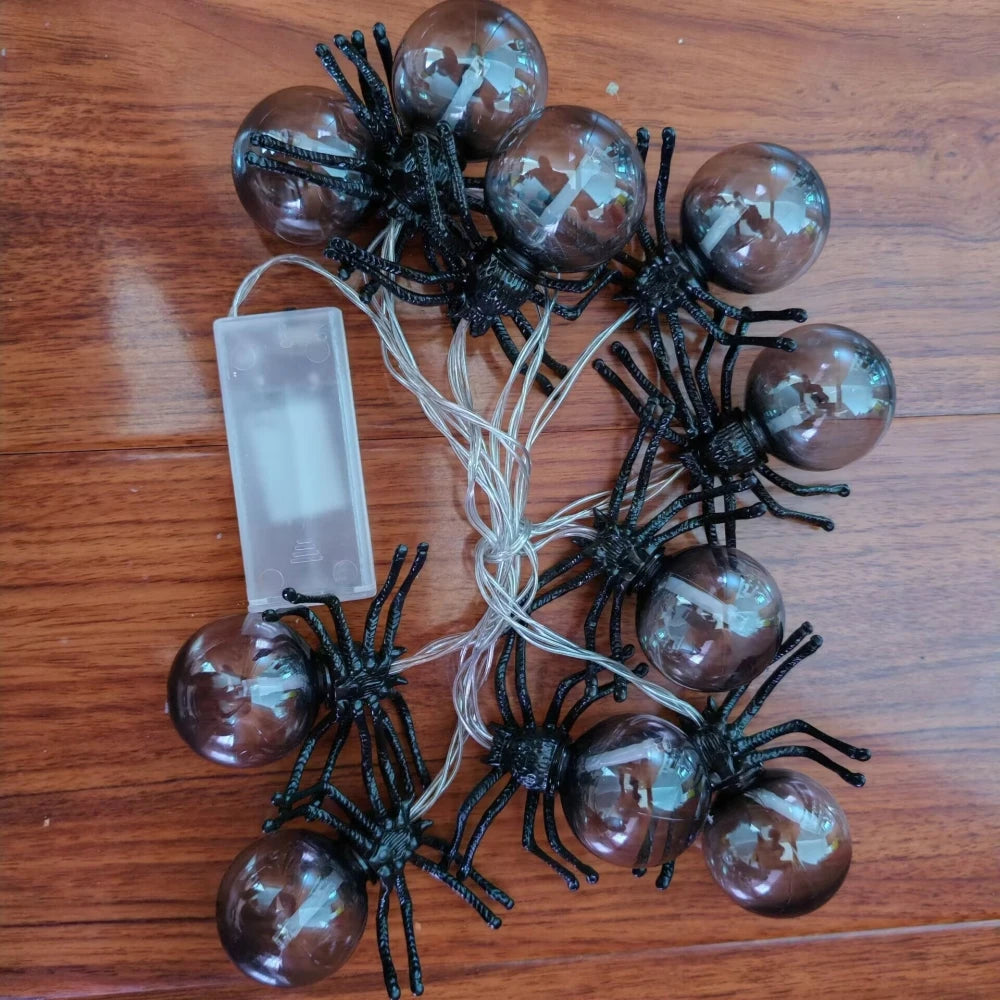 10 LED Spindellys til Halloween