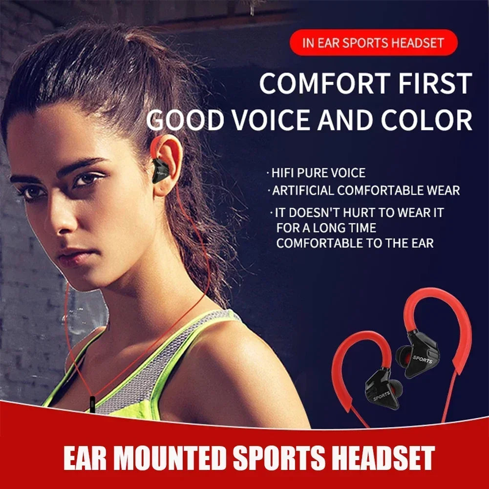 In-ear Kablede Sportshovedtelefoner med Ørekrog