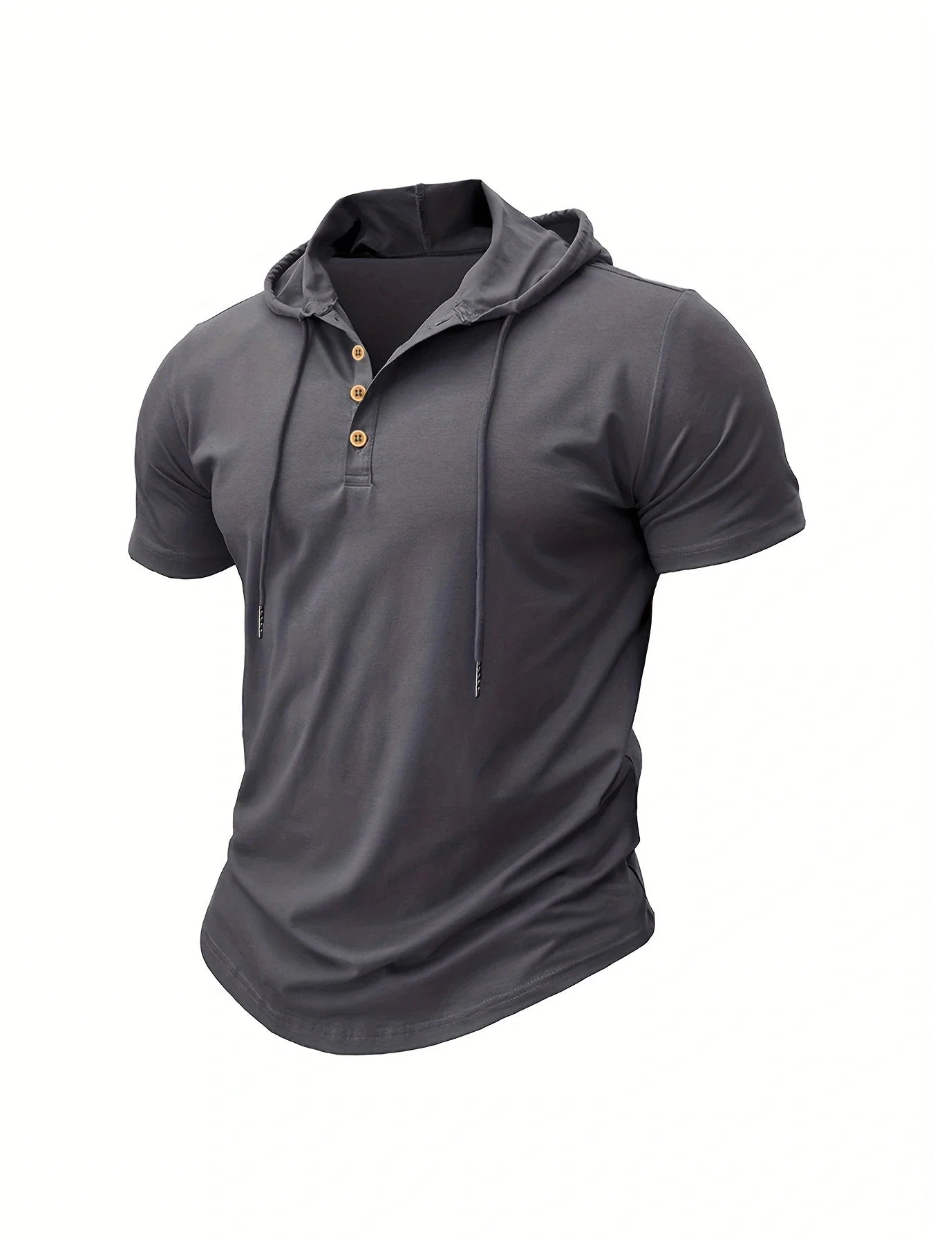 Herre Slim-Fit Hættetrøje Letvægt Sports T-Shirt