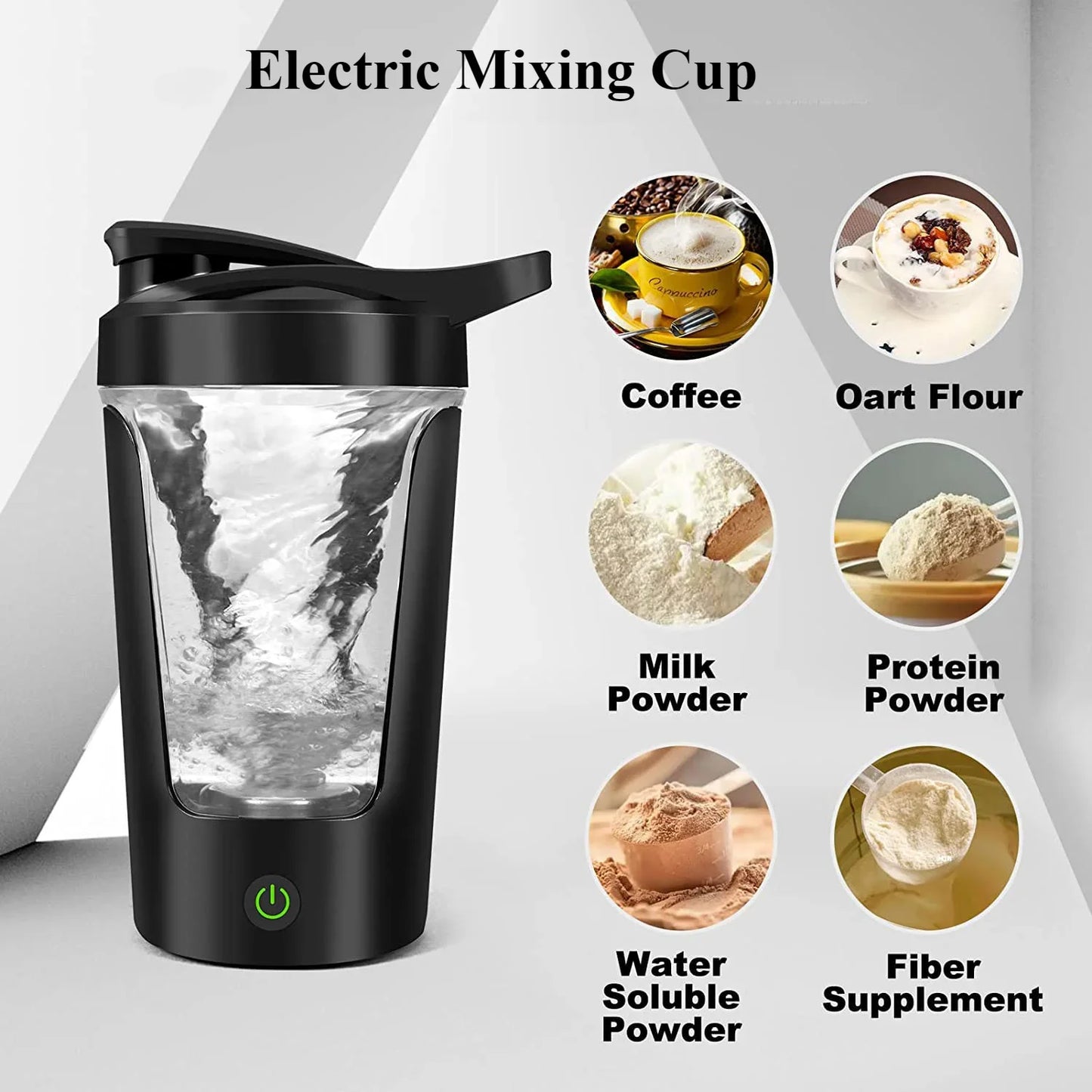 450ml Elektrisk Proteinshakerflaske – Bærbar Mixer