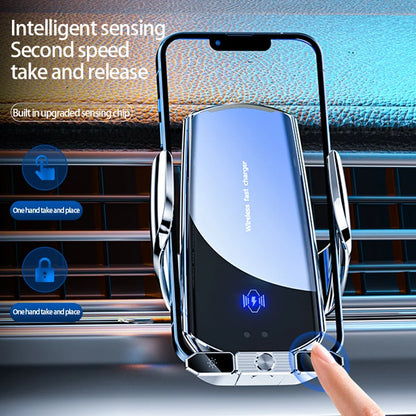 Magnetisk Mobilholder til Bil med Trådløs Opladning og Autosensor
