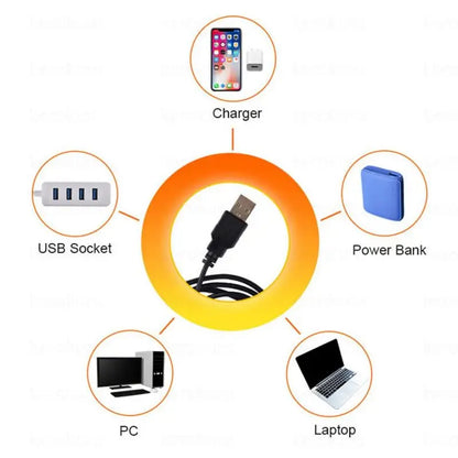 USB Solnedgang Regnbue LED Stemningsnatlys