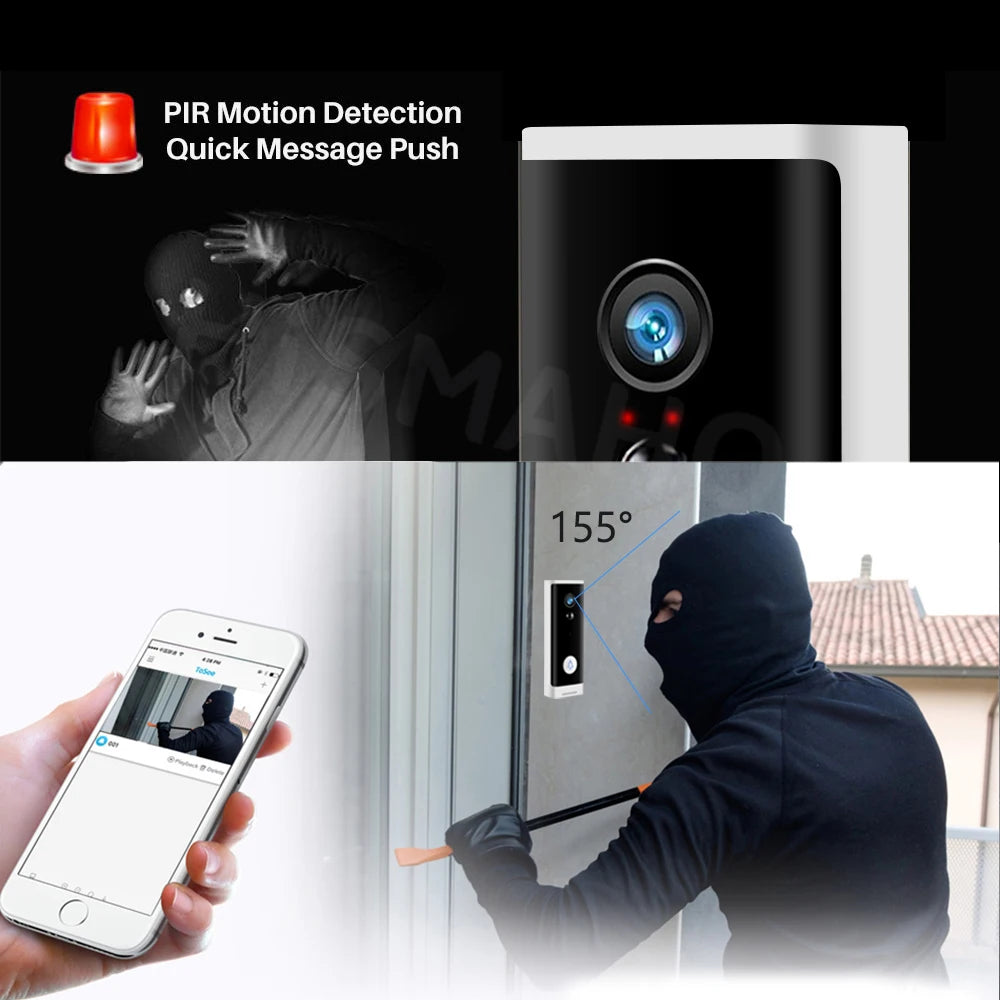 WiFi Dørklokke 1080P Smart Sikkerhedskamera