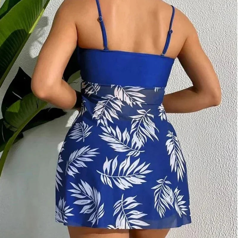 Dame Badekjole med Mesh-print