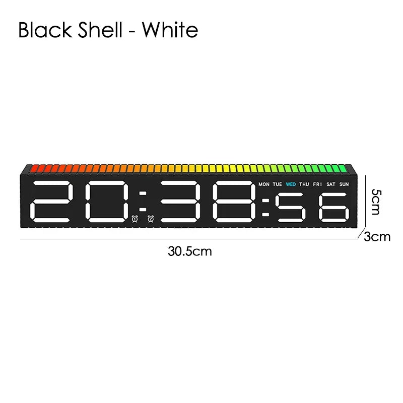 LED-skrivebordsvækkeur med Rytmelys