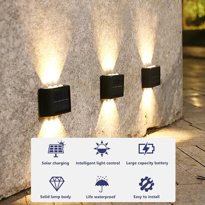 LED Solar Væglampe til Indendørs eller Udendørs Brug