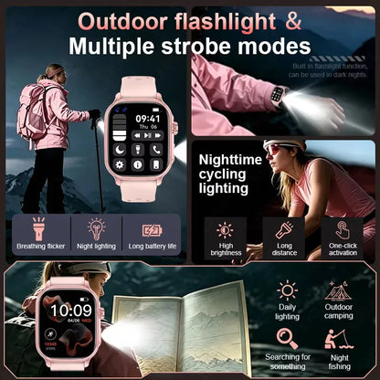 Smartwatch med Pulsmåler og Bluetooth-Opkald