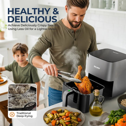 5L Airfryer med Touch-Betjening og Vindue