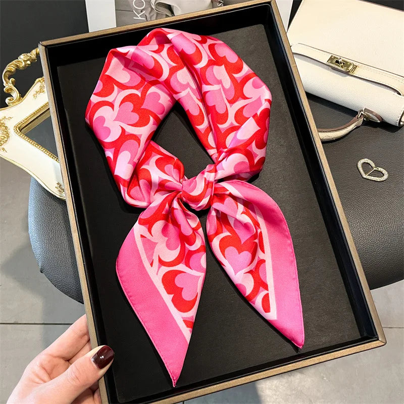 Luksus Trykt Silketørklæde til Kvinder