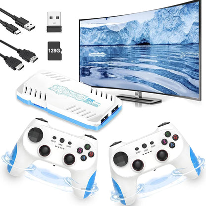 4K Retrospilskonsol med 2 Trådløse Controllere
