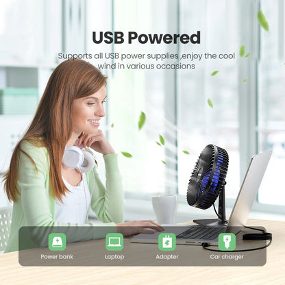Bærbar USB Skrivebordsventilator