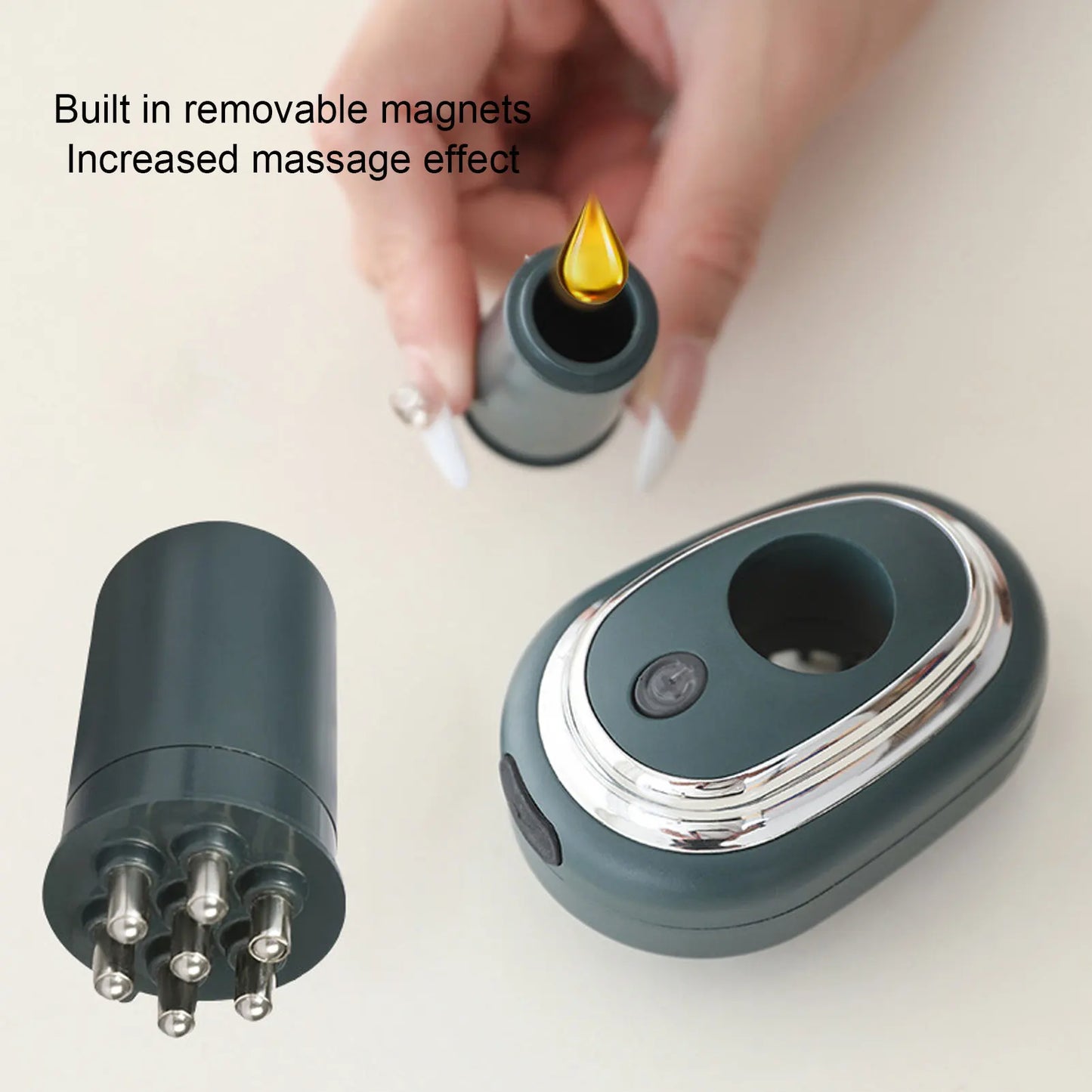 USB Genopladelig Hår-hovedbundsmassagekam