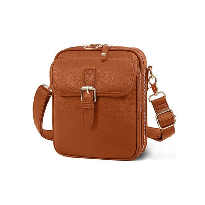 Stor Læder Crossbody Taske til Kvinder