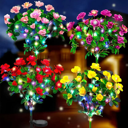 LED Blomster Solcellelampe