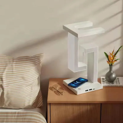 Flydende LED-lampe med Trådløs Oplader til Mobil